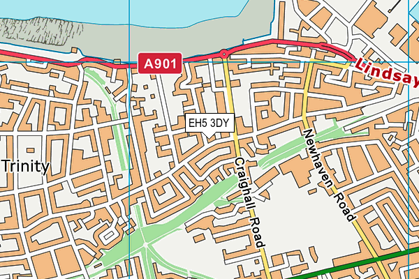EH5 3DY map - OS VectorMap District (Ordnance Survey)