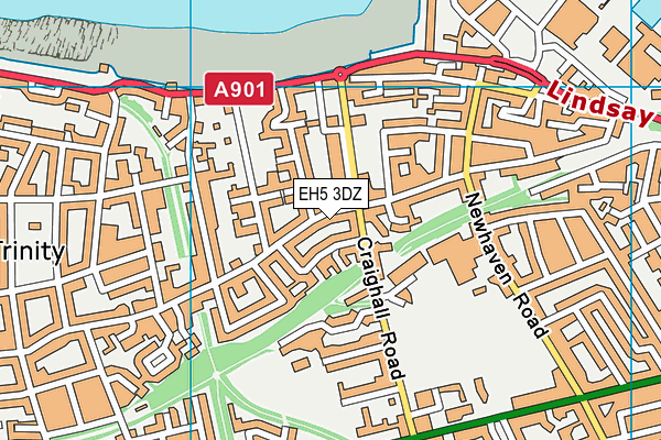 EH5 3DZ map - OS VectorMap District (Ordnance Survey)