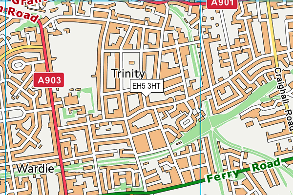 EH5 3HT map - OS VectorMap District (Ordnance Survey)