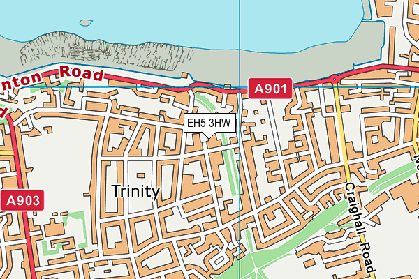 EH5 3HW map - OS VectorMap District (Ordnance Survey)