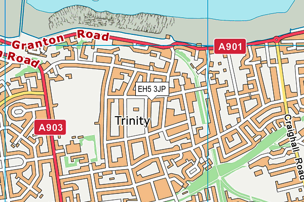 EH5 3JP map - OS VectorMap District (Ordnance Survey)