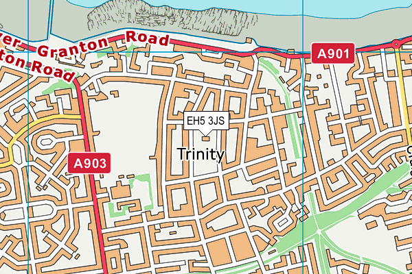 EH5 3JS map - OS VectorMap District (Ordnance Survey)