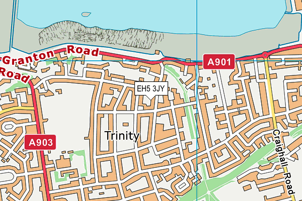 EH5 3JY map - OS VectorMap District (Ordnance Survey)