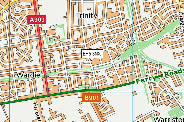 EH5 3NX map - OS VectorMap District (Ordnance Survey)