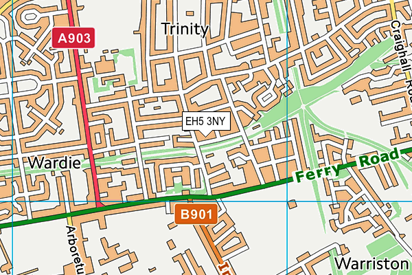 EH5 3NY map - OS VectorMap District (Ordnance Survey)