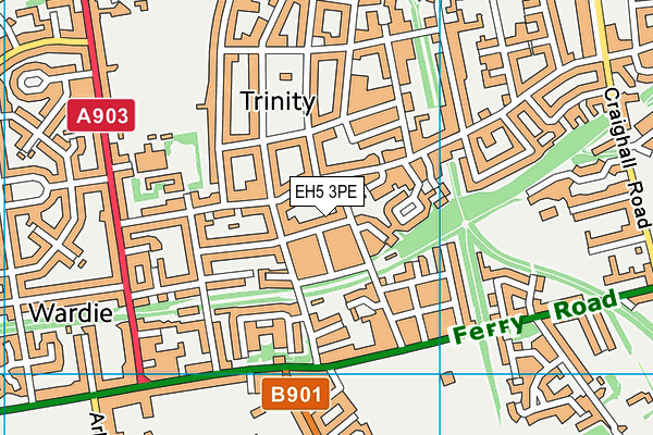 EH5 3PE map - OS VectorMap District (Ordnance Survey)
