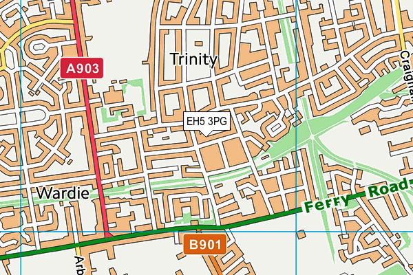 EH5 3PG map - OS VectorMap District (Ordnance Survey)