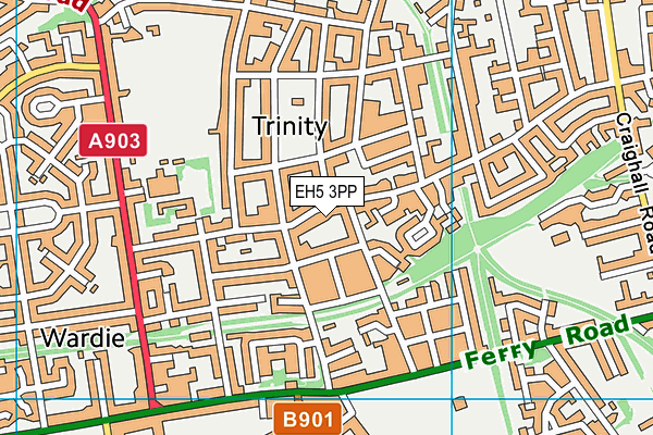 EH5 3PP map - OS VectorMap District (Ordnance Survey)