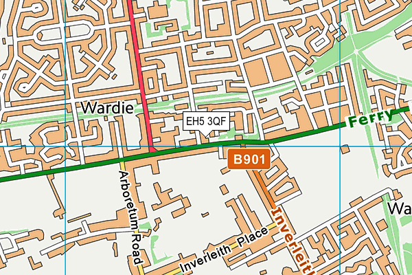 EH5 3QF map - OS VectorMap District (Ordnance Survey)