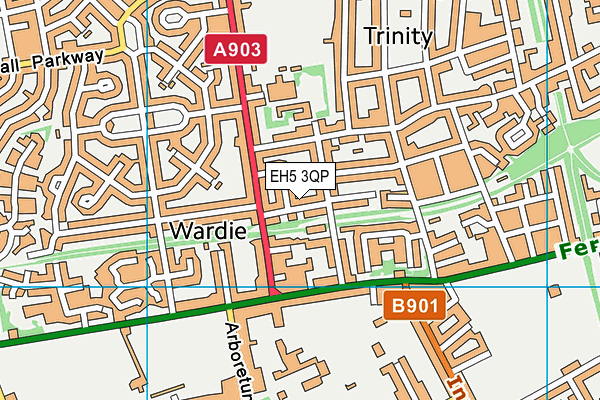 EH5 3QP map - OS VectorMap District (Ordnance Survey)