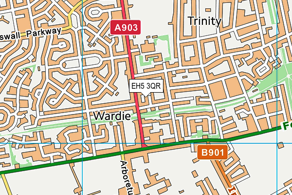 EH5 3QR map - OS VectorMap District (Ordnance Survey)