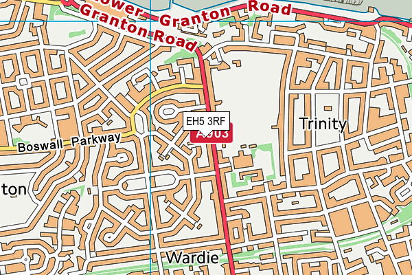 EH5 3RF map - OS VectorMap District (Ordnance Survey)