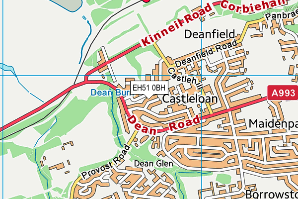 EH51 0BH map - OS VectorMap District (Ordnance Survey)