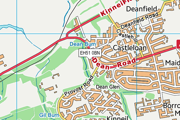 EH51 0BN map - OS VectorMap District (Ordnance Survey)