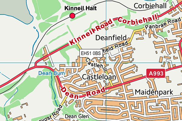 EH51 0BS map - OS VectorMap District (Ordnance Survey)