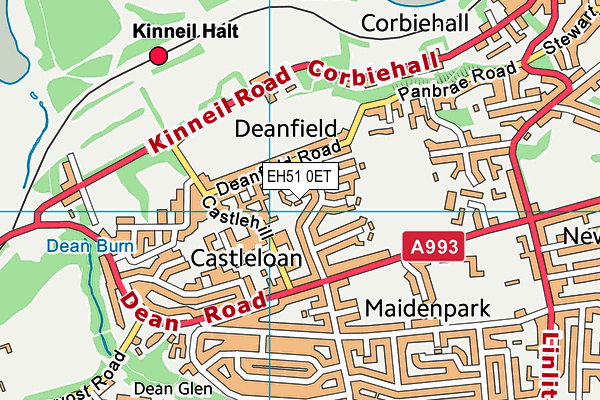 EH51 0ET map - OS VectorMap District (Ordnance Survey)