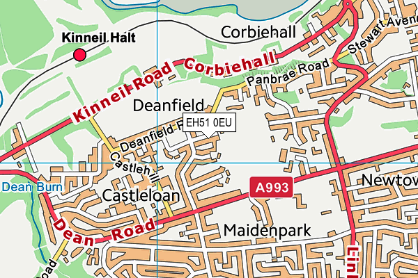 EH51 0EU map - OS VectorMap District (Ordnance Survey)