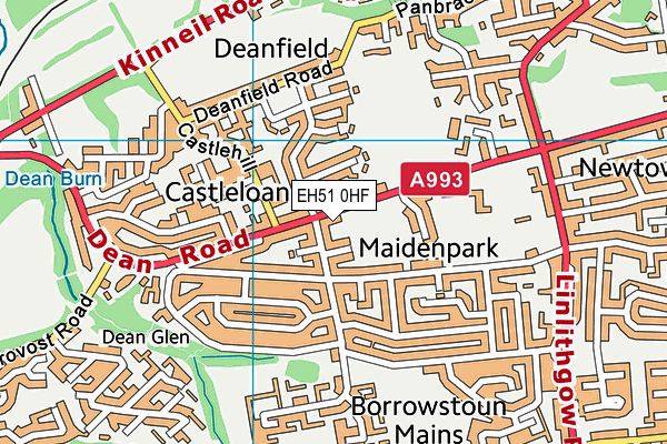 EH51 0HF map - OS VectorMap District (Ordnance Survey)
