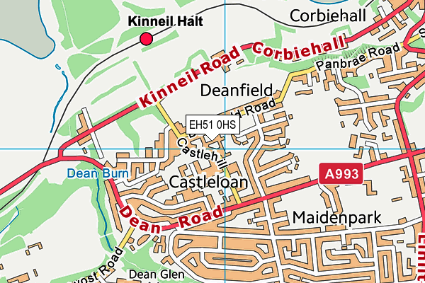 EH51 0HS map - OS VectorMap District (Ordnance Survey)