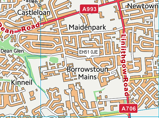 EH51 0JE map - OS VectorMap District (Ordnance Survey)