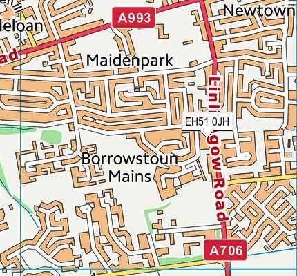 EH51 0JH map - OS VectorMap District (Ordnance Survey)