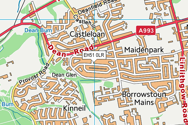 EH51 0LR map - OS VectorMap District (Ordnance Survey)