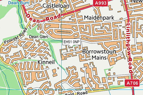 EH51 0NP map - OS VectorMap District (Ordnance Survey)