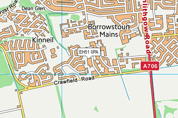 EH51 0PA map - OS VectorMap District (Ordnance Survey)