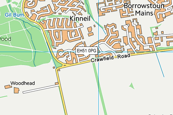 EH51 0PG map - OS VectorMap District (Ordnance Survey)