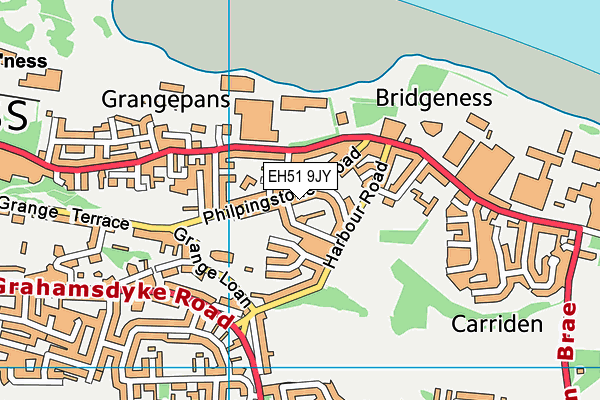 EH51 9JY map - OS VectorMap District (Ordnance Survey)