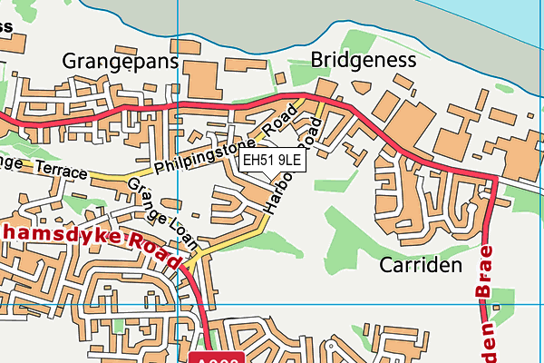 EH51 9LE map - OS VectorMap District (Ordnance Survey)