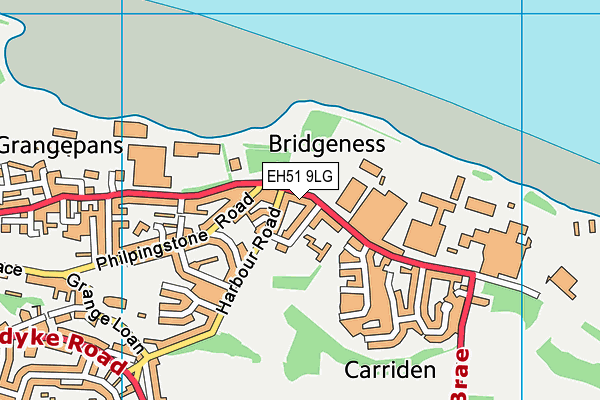 EH51 9LG map - OS VectorMap District (Ordnance Survey)