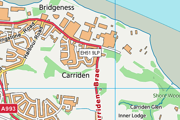 EH51 9LP map - OS VectorMap District (Ordnance Survey)