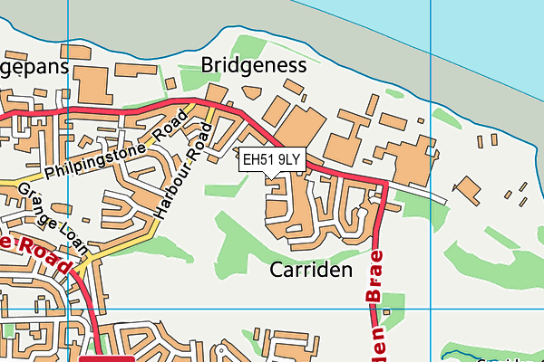 EH51 9LY map - OS VectorMap District (Ordnance Survey)