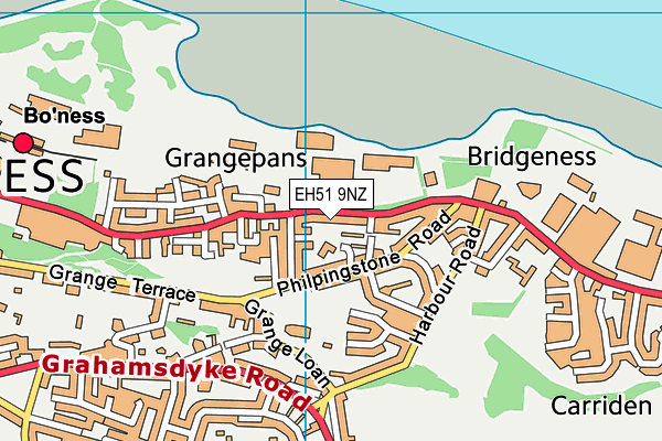 EH51 9NZ map - OS VectorMap District (Ordnance Survey)