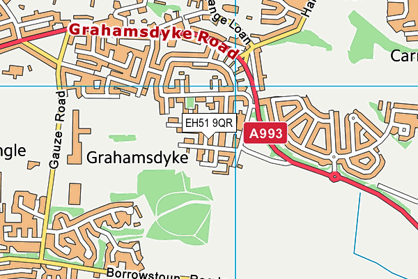 EH51 9QR map - OS VectorMap District (Ordnance Survey)