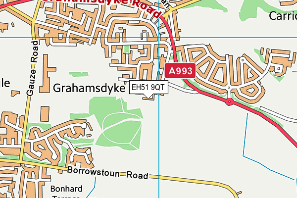 EH51 9QT map - OS VectorMap District (Ordnance Survey)