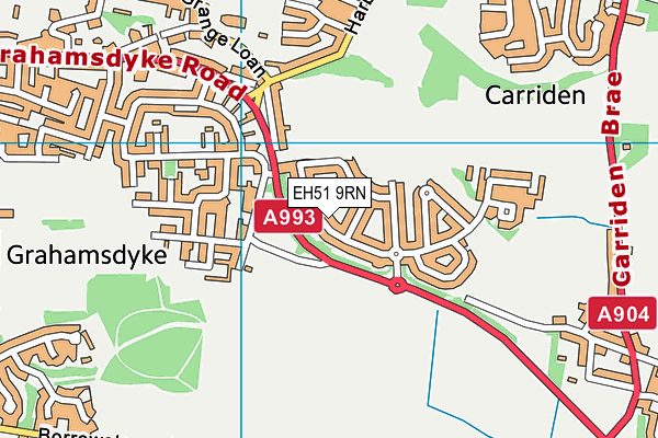 EH51 9RN map - OS VectorMap District (Ordnance Survey)