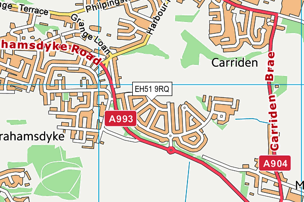 EH51 9RQ map - OS VectorMap District (Ordnance Survey)