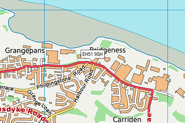 EH51 9SH map - OS VectorMap District (Ordnance Survey)