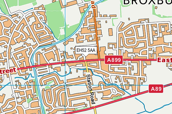 EH52 5AA map - OS VectorMap District (Ordnance Survey)