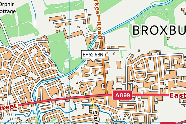 EH52 5BN map - OS VectorMap District (Ordnance Survey)