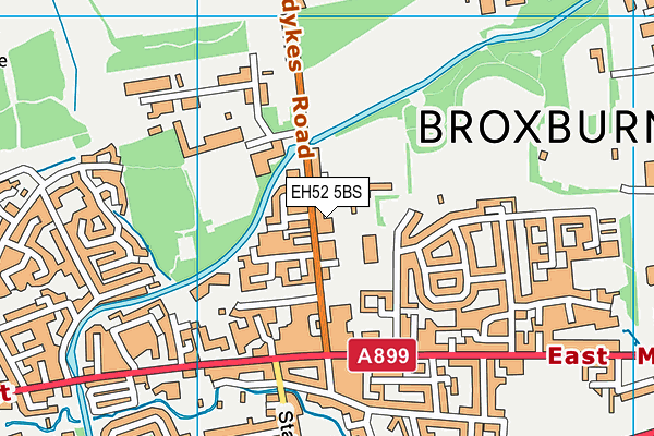 EH52 5BS map - OS VectorMap District (Ordnance Survey)