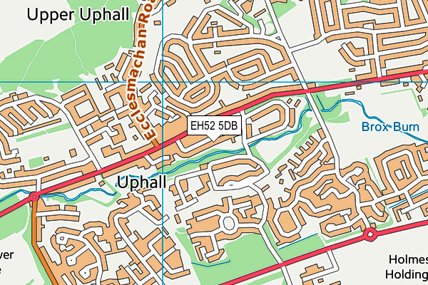 EH52 5DB map - OS VectorMap District (Ordnance Survey)