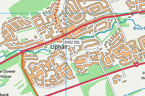 EH52 5DL map - OS VectorMap District (Ordnance Survey)