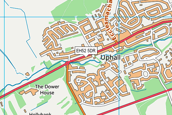 EH52 5DR map - OS VectorMap District (Ordnance Survey)