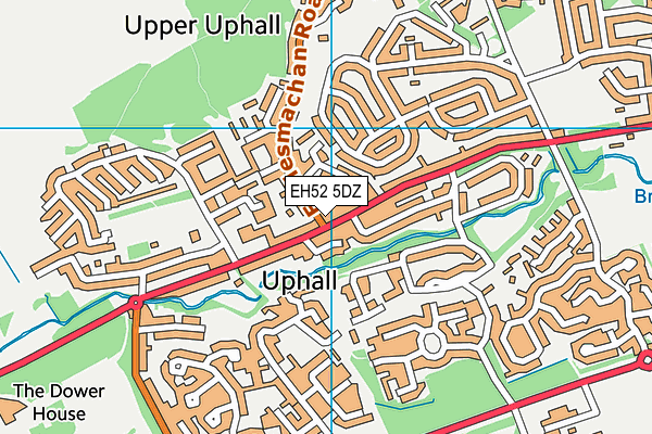 EH52 5DZ map - OS VectorMap District (Ordnance Survey)