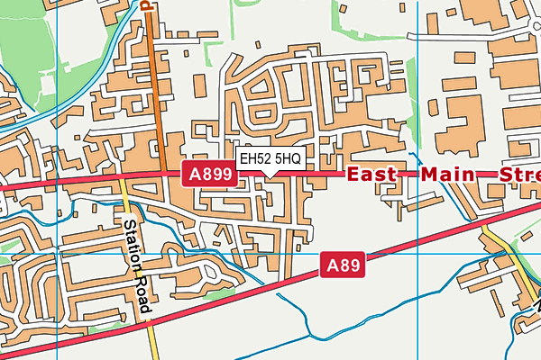 EH52 5HQ map - OS VectorMap District (Ordnance Survey)