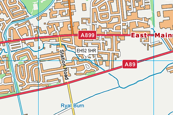 EH52 5HR map - OS VectorMap District (Ordnance Survey)