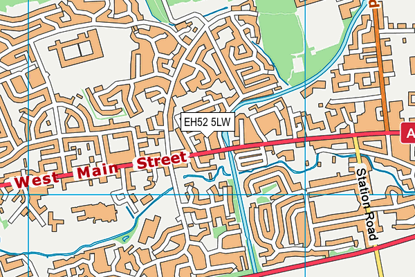 EH52 5LW map - OS VectorMap District (Ordnance Survey)
